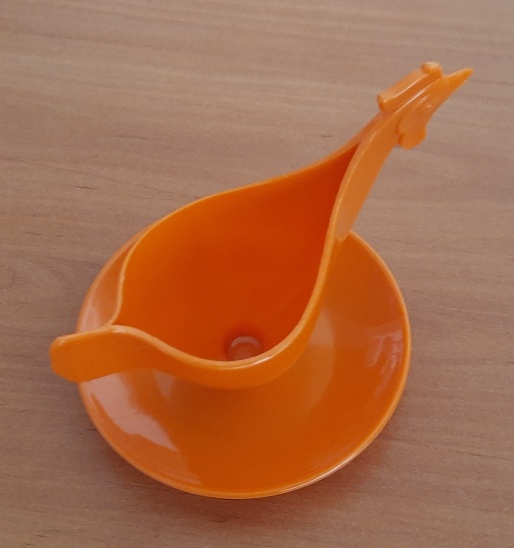 Dekorace Slepička stojánek: Oranžová retro