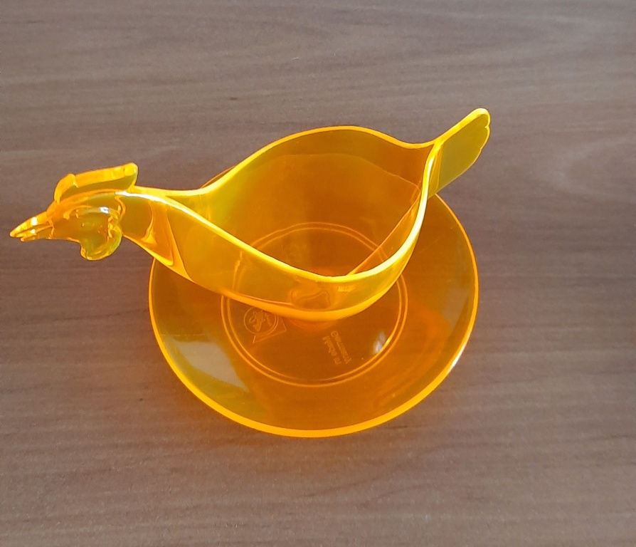 Dekorace Slepička stojánek: Transparent Oranžová retro
