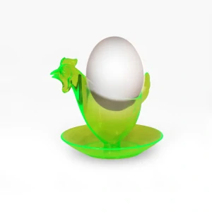 Dekorace Slepička stojánek: Transparent Zelená retro