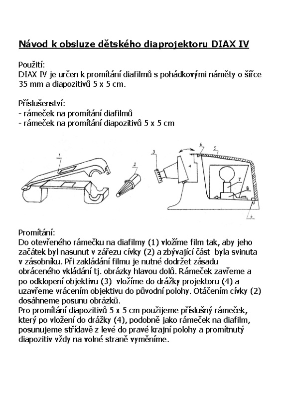 Promítačka Diax4